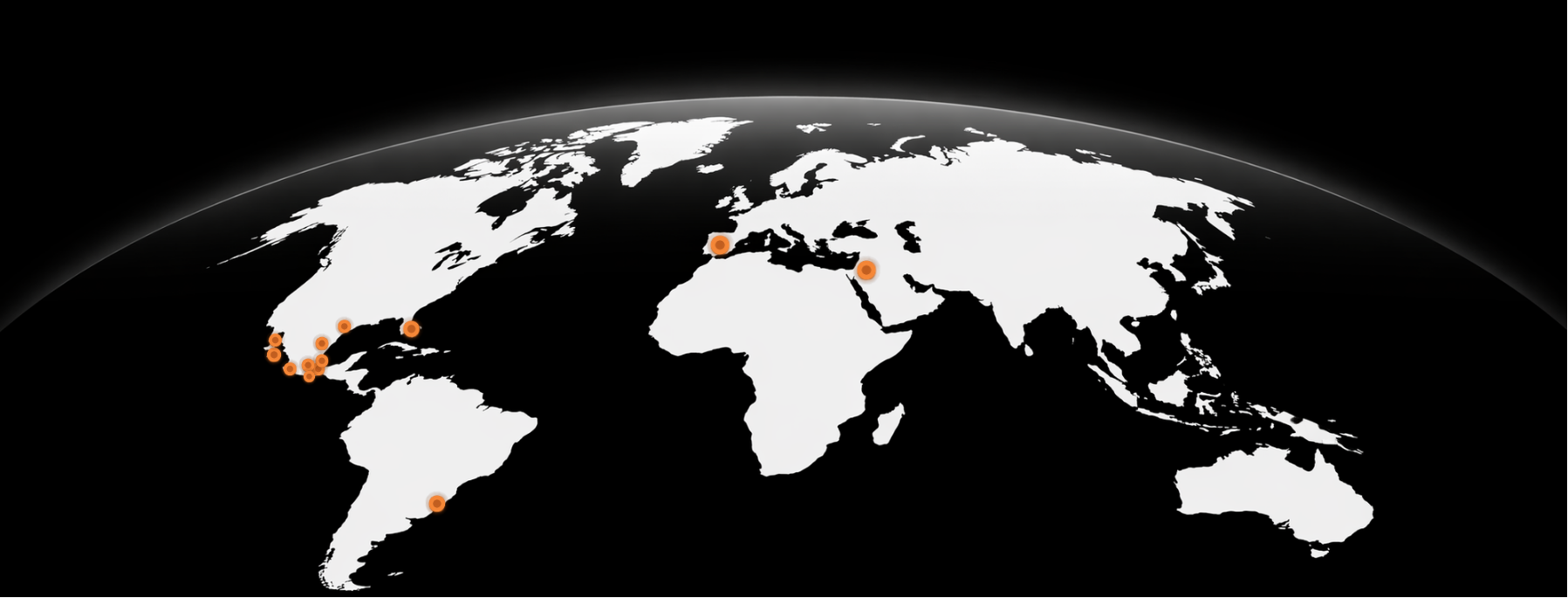 Mapa de presencia de Dreamers Arquitectos en México y el mundo