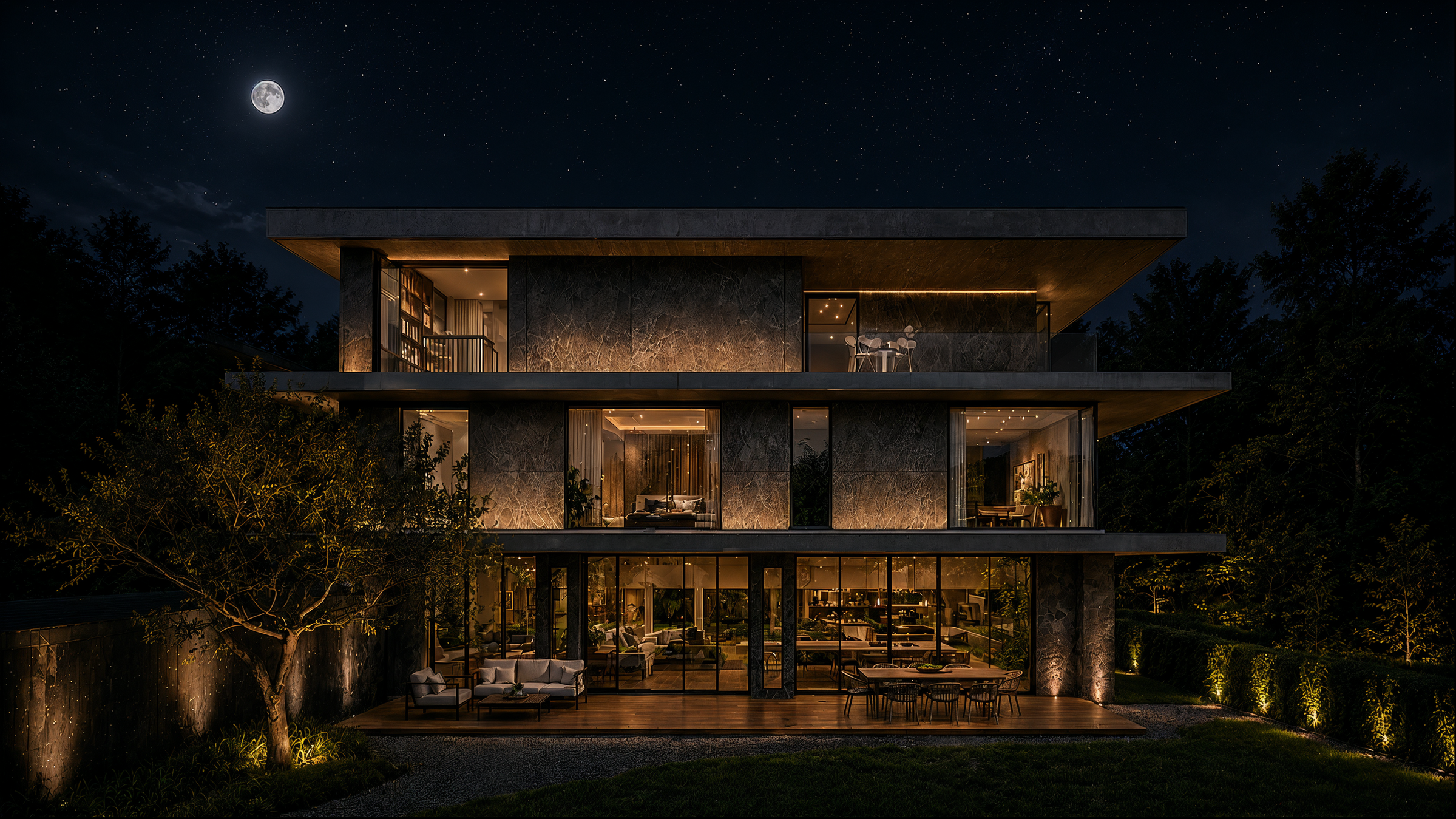 Residencia Dreamers Arquitectos de noche