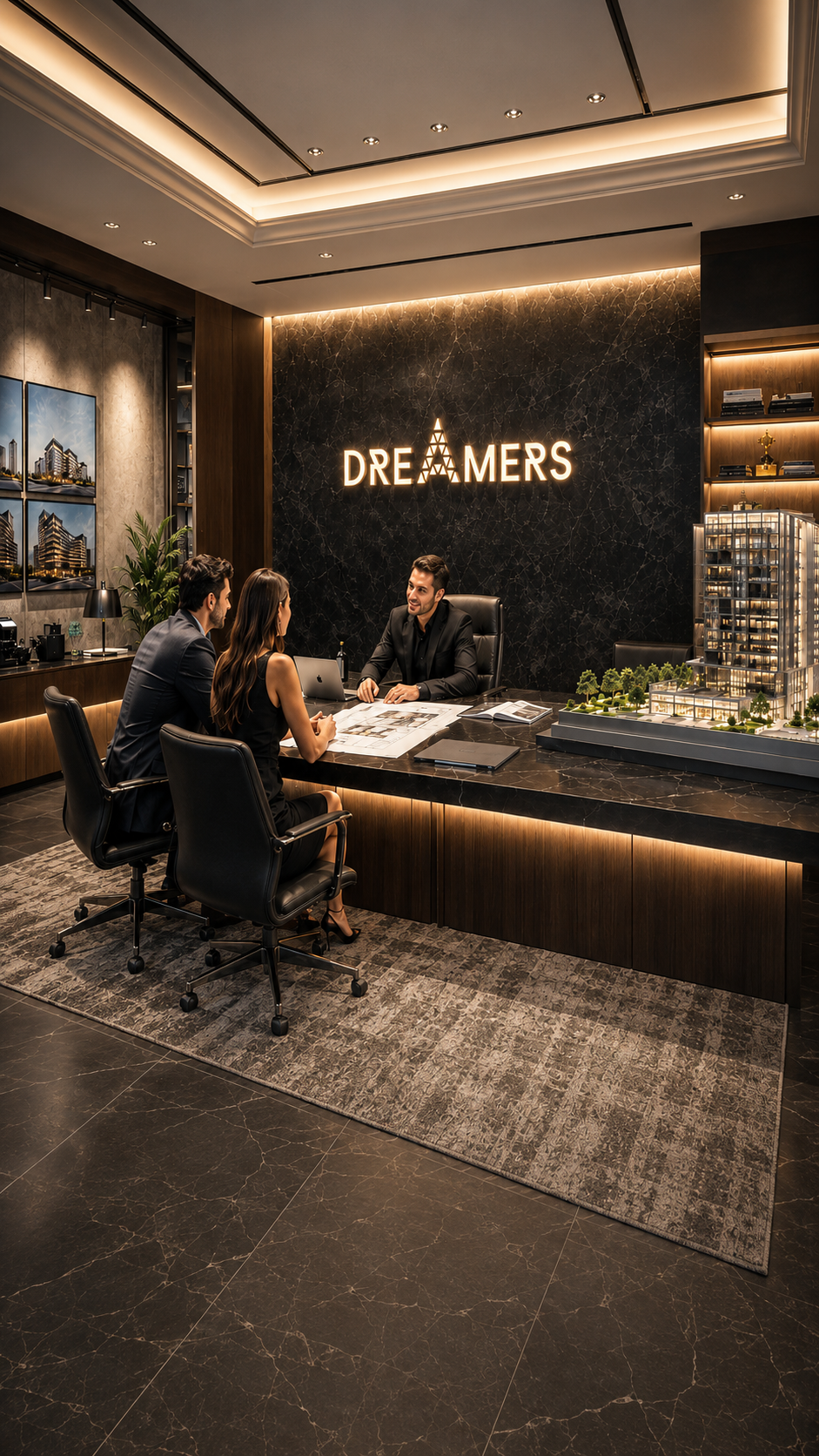 Reunión con inversionistas en las oficinas de Dreamers Arquitectos